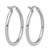 Rhodium-Plated 14K White Gold Hollow 2 x 25 mm Polished Hoop Earrings - View 4