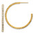 Flash Gold-Tone 35 mm Crystal J-Hoop Post Earrings, 33.3 mm Long