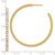 Flash Gold-Tone 45 mm Crystal J-Hoop Post Earrings, 42.58 mm Long - View 3