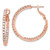 Flash Rose-Tone Crystal In & Out Hoop Earrings, 29.21 mm