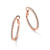 Flash Rose-Tone Crystal In & Out Hoop Earrings, 29.21 mm - View 5