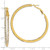 Flash Gold-Tone Crystal In & Out Hoop Earrings, 49.52 mm - View 3
