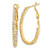 Flash Gold-Tone Crystal In & Out Hoop Earrings, 34.9 mm
