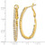 Flash Gold-Tone Crystal In & Out Hoop Earrings, 34.9 mm - View 3