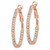 Flash Rose-Tone Crystal In & Out Hoop Earrings, 34.9 mm - View 2