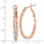 Flash Rose-Tone Crystal In & Out Hoop Earrings, 34.9 mm - View 3