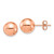14K Rose Gold (10 mm) Ball Stud Earrings