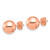 14K Rose Gold (10 mm) Ball Stud Earrings - View 2