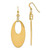 Sterling Silver Yellow Gold Plate Drop French Wire Earrings with Cubic Zirconia