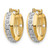 14K Yellow Gold Hollow 0.01ct Diamond Fascination Daimond Dust/Accent 5 x 16 mm Round Hoop Earrings - View 2