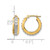 14K Yellow Gold Hollow 0.01ct Diamond Fascination Daimond Dust/Accent 5 x 16 mm Round Hoop Earrings - View 4