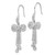 Sterling Silver Rhodium-Plated Cubic Zirconia Bow Drop French Wire Earrings, 45.88 mm - View 2