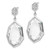 Sterling Silver WP Cubic Zirconia Dangle Earrings - View 2