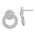 Rhodium-Plated Silver White Cubic Zirconia Swirl Dangle Earrings