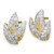Sterling Silver Gold-Tone Cubic Zirconia Leaf Stud Earrings - View 2