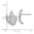Silver White Cubic Zirconia Leaf Stud Earrings - View 3