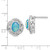 Sterling Silver Rhodium-Plated Cubic Zirconia & Lab-Created Blue Opal Stud Earrings - View 2