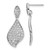 Sterling Silver Rhodium-Plated Cubic Zirconia Fancy Dangle Earrings - E1181WPCZ