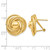 14K Yellow Gold Polished and Twisted Fancy Omega Back Stud Earrings, 19 mm - View 4