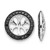 Rhodium-Plated 14K White Gold Black 0.368ct Diamond Circle Earring Jackets, 12 mm