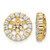 14K Yellow Gold 0.64ct Lab-Grown Diamond with 7.5 mm Opening Earring Jackets, 12 mm Long