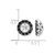 Rhodium-Plated 14K White Gold Black 0.72ct Diamond Circle Earring Jackets, 10 mm - View 3
