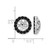 Rhodium-Plated 14K White Gold Black 1.05ct Diamond Circle Earring Jackets, 12 mm - View 3