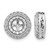 Rhodium-Plated 14K White Gold 0.52ct Diamond Double Circle Earring Jackets, 12 mm