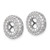 Rhodium-Plated 14K White Gold 0.996ct Diamond Double Circle Earring Jackets, 14 mm - View 2