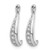 Rhodium-Plated 14K White Gold 0.058ct Lab-Grown Diamond Dangle Earring Jackets, 17 mm - View 2