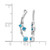 Rhodium-Plated 14K White Gold 0.011ct Diamond and Blue Topaz Dangle Earring Jackets, 23 mm - View 3