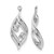 Rhodium-Plated 14K White Gold 0.03ct Lab-Grown Diamond Twisted Dangle Earring Jackets, 19.5 mm