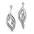 Rhodium-Plated 14K White Gold 0.03ct Lab-Grown Diamond Twisted Dangle Earring Jackets, 19.5 mm - View 2