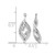 Rhodium-Plated 14K White Gold 0.03ct Lab-Grown Diamond Twisted Dangle Earring Jackets, 19.5 mm - View 3