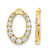 14K Yellow Gold 1.339ct Lab-Grown Diamond Oval Earring Jackets, 14.45 mm
