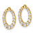 14K Yellow Gold 1.339ct Lab-Grown Diamond Oval Earring Jackets, 14.45 mm - View 2