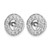 Rhodium-Plated True Origin 14K White Gold 0.96ct Lab-Grown Diamond for 5.5-6 mm Studs Earring Jackets, 12 mm Long - View 2