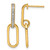 14K Yellow Gold Polished 0.056ct Diamond Paperclip Link Dangle Earrings, 25 mm