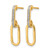 14K Yellow Gold Polished 0.056ct Diamond Paperclip Link Dangle Earrings, 25 mm - View 2