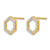 True Origin 14K Yellow Gold 0.504ct Lab-Grown Diamond Hexagon Stud Earrings, 13 mm - View 2