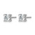 Rhodium-Plated 14K White Gold 1.08ct Lab-Grown Diamond Round 4 Prong Heavy Wt. Stud Earrings, 2.75 mm - View 2