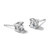 Rhodium-Plated 14K White Gold 1.08ct Lab-Grown Diamond Round 4 Prong Heavy Wt. Stud Earrings, 2.85 mm - View 6