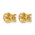 14K Yellow Gold 1.08ct Lab-Grown Diamond Round 4 Prong Heavy Wt. Stud Earrings, 3 mm - EM1006-125-LD - View 4