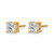 14K Yellow Gold 1.5ct Lab-Grown Diamond Round Four Prong Heavyweight Stud Earrings, 5.8 mm - View 2