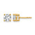14K Yellow Gold 1.74ct Lab-Grown Diamond Round Four Prong Heavyweight Stud Earrings, 6.4 mm - EM1006-175-LG