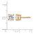 14K Yellow Gold 2ct Lab-Grown Diamond Round Four Prong Heavyweight Stud Earrings, 6.5 mm - View 5