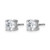 Rhodium-Plated 14K White Gold 2ct Lab-Grown Diamond Round Four Prong Heavyweight Stud Earrings, 6.5 mm - View 2