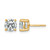 14K Yellow Gold 2.5ct Lab-Grown Diamond Round Four Prong Heavyweight Stud Earrings, 7 mm - EM1006-250-LG