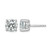 Rhodium-Plated 14K White Gold 2.5ct Lab-Grown Diamond Round Four Prong Heavyweight Stud Earrings, 7 mm - EM1006-250-WLD