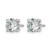 Rhodium-Plated 14K White Gold 2.5ct Lab-Grown Diamond Round Four Prong Heavyweight Stud Earrings, 7 mm - EM1006-250-WLG - View 2